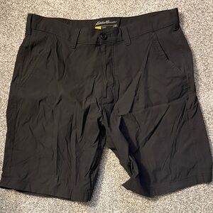 Eddie Bauer Men's Dark Gray Flat Front Shorts